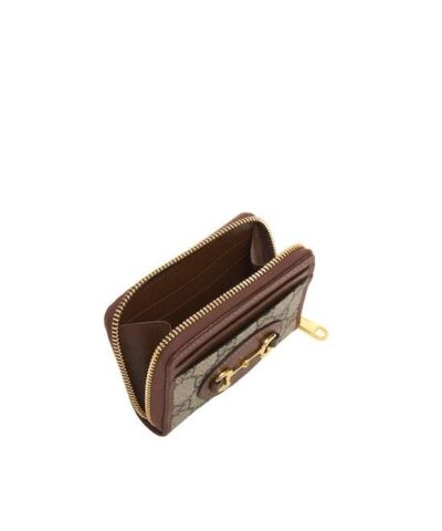 Gucci Brown Monogram Horsebit 1955 Card Case 20247686 3