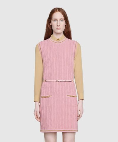 Gucci Double G Chain Pink Dress-20251473