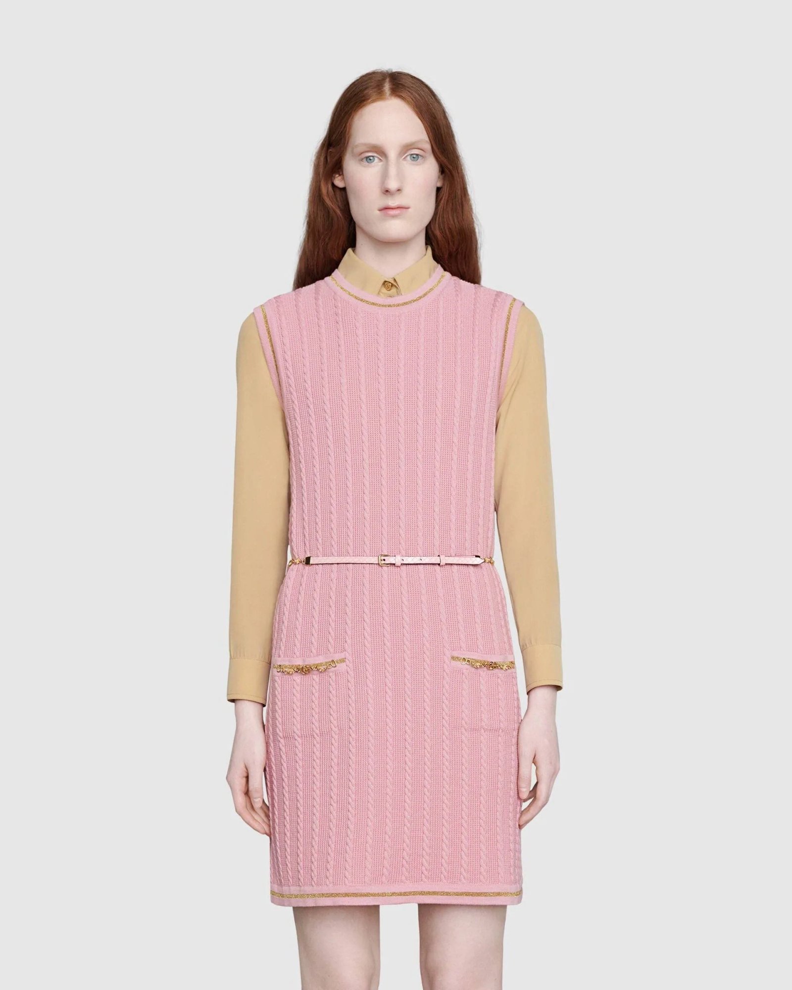 Gucci Double G Chain Pink Dress-20251473