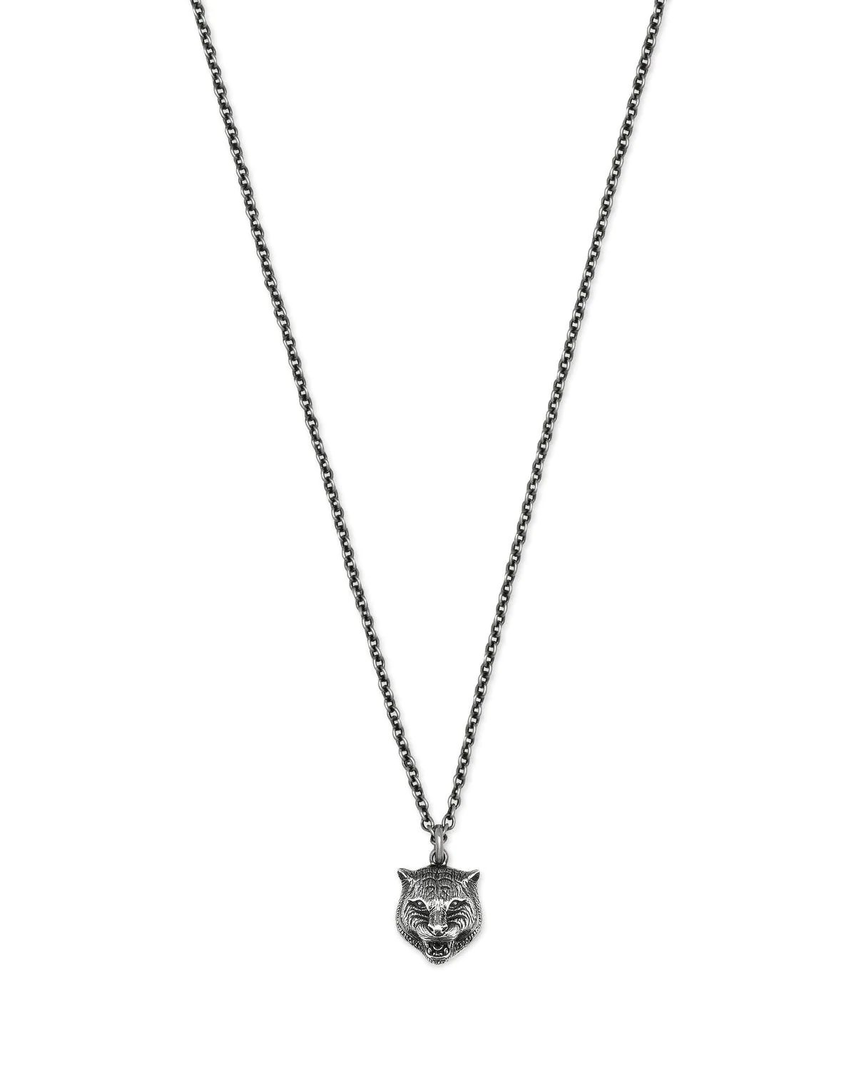 Alternative view of Gucci Feline Head Sterling Silver Necklace