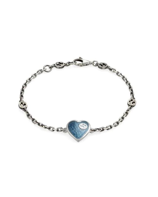 Alternative view of Gucci GG Hearts Sterling Silver & Red Enamel Bracelet