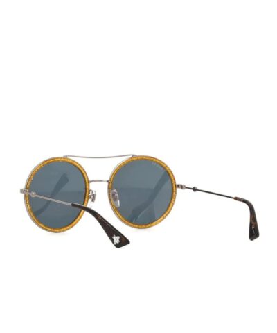 Gucci GG0061S 004 Ruthenium Blue Round Sunglasses 20239416 3