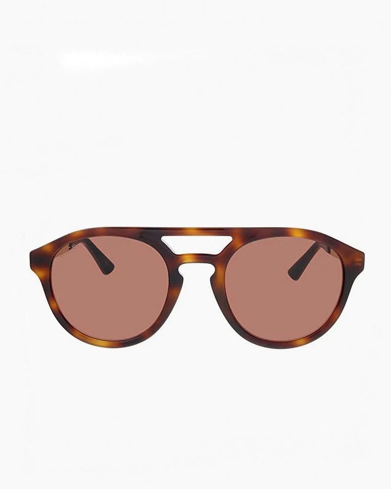 Gucci GG0689S 003 Brown Aviator Sunglasses-20239355