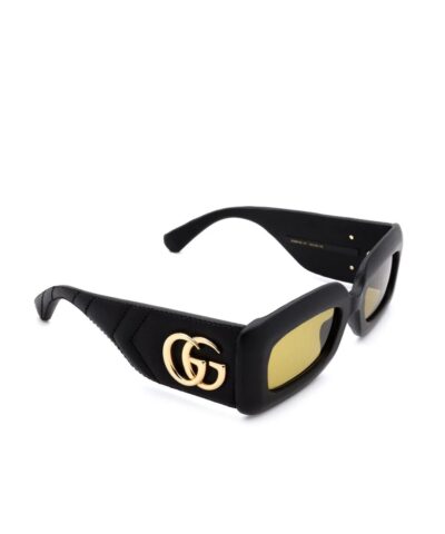 Gucci GG0816S 001 Quilted Leather Flat Top Sunglasses 20239293 2