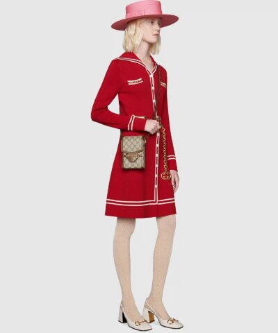 Gucci Horsebit 1955 Mini Bag Brown Leather Trim 20257266 10