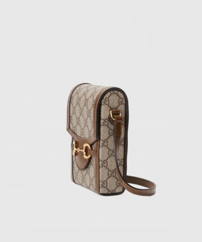 Gucci Horsebit 1955 Mini Bag Brown Leather Trim 20257266 11