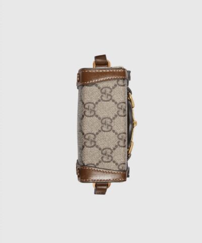 Gucci Horsebit 1955 Mini Bag Brown Leather Trim 20257266 3