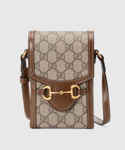 Gucci Horsebit 1955 Mini Bag Brown Leather Trim 20257266 5