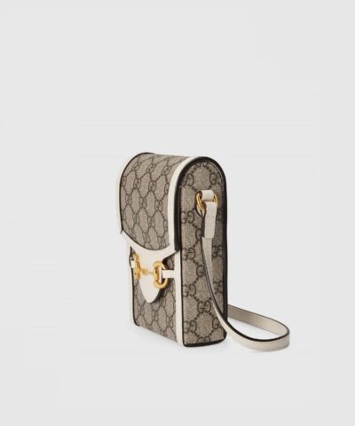 Gucci Horsebit 1955 Mini Bag White Leather Trim 20257253 2