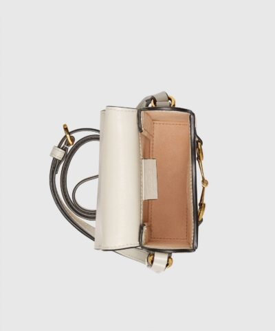 Gucci Horsebit 1955 Mini Bag White Leather Trim 20257253 4