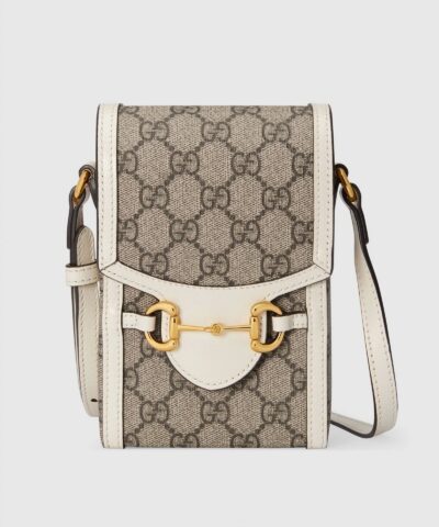 Gucci Horsebit 1955 Mini Bag White Leather Trim 20257253 7