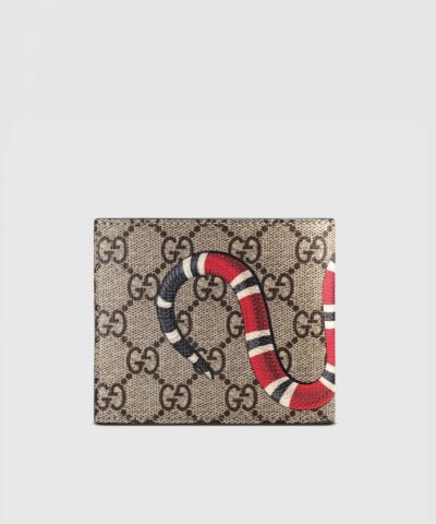 Gucci Kingsnake Print GG Supreme Wallet 20251975 2