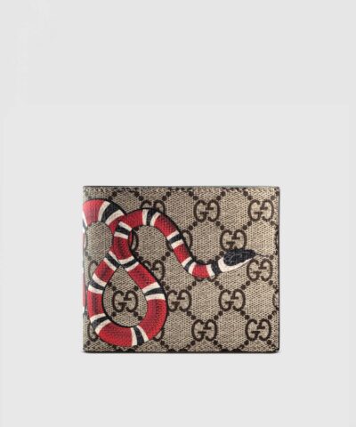 Gucci Kingsnake Print GG Supreme Wallet-20251975