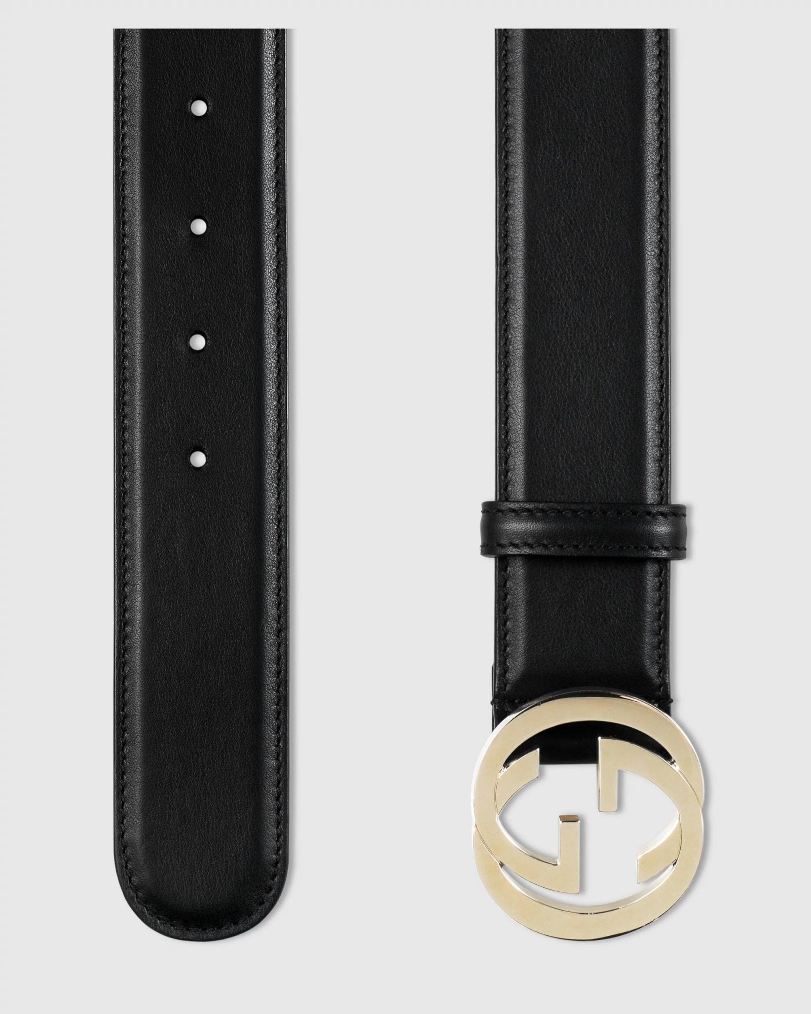 Alternative view of Gucci Leather Belt With Interlocking G Buckle