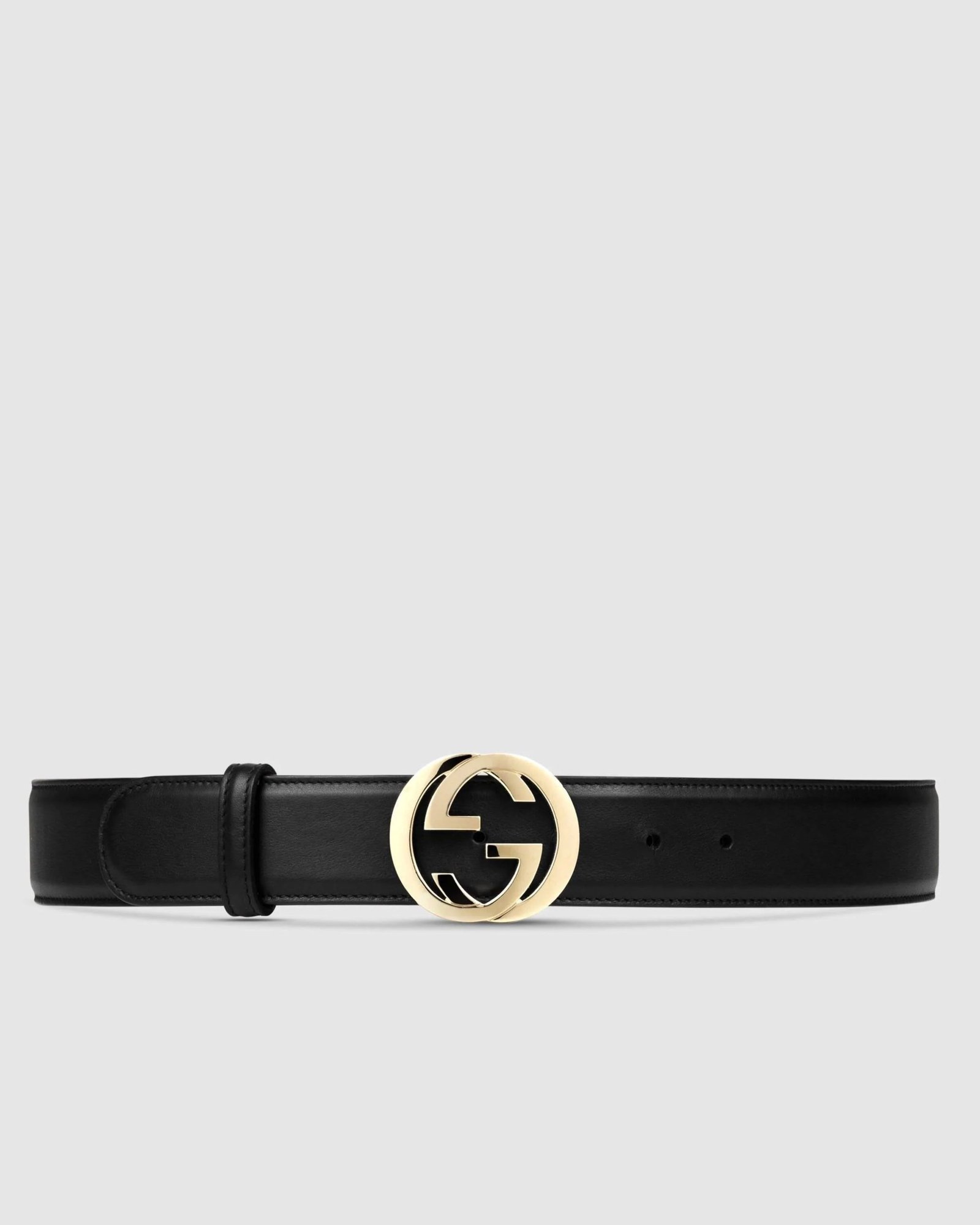 Gucci Leather Belt With Interlocking G Buckle-20257480