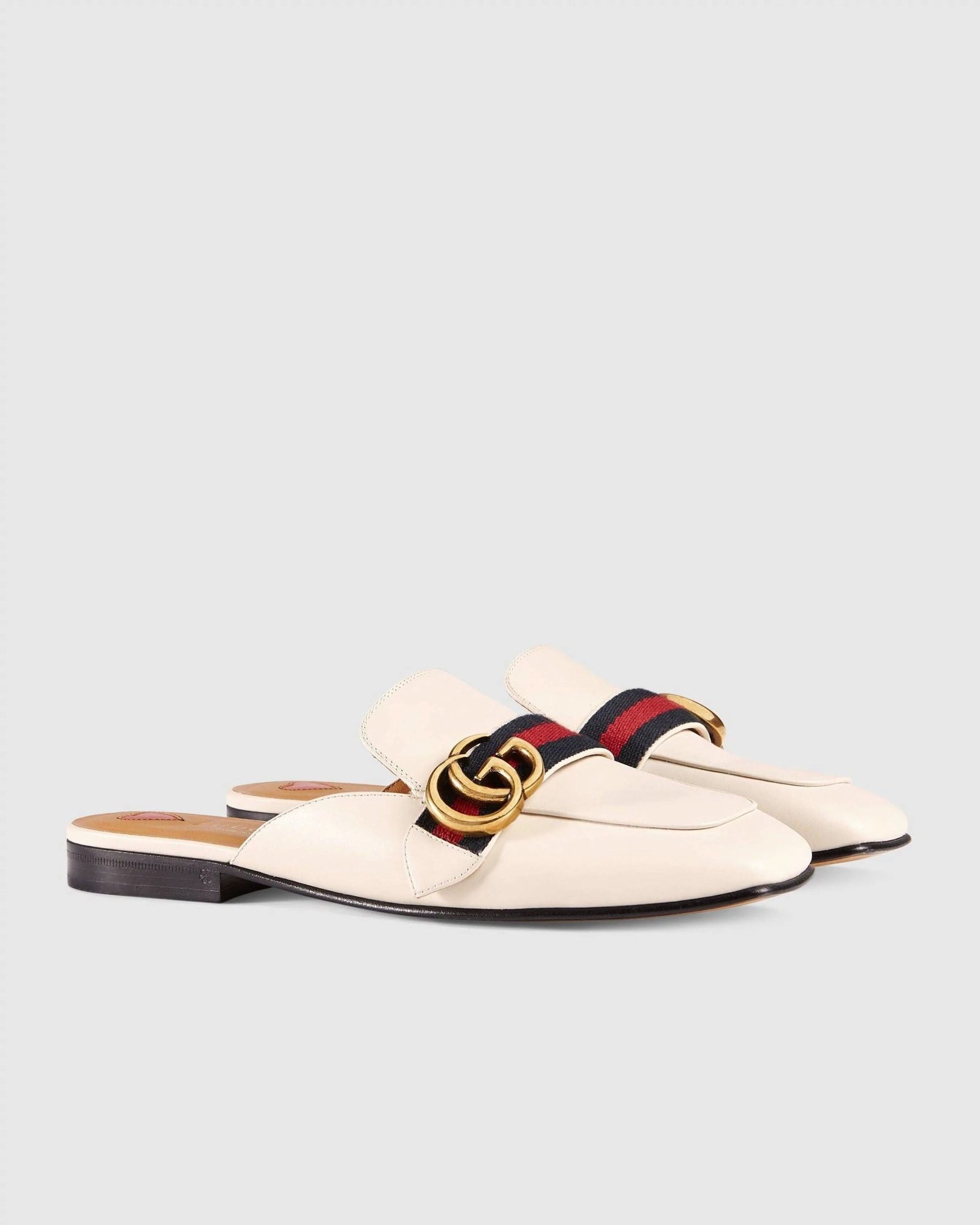 Alternative view of Gucci Leather Slipper, White