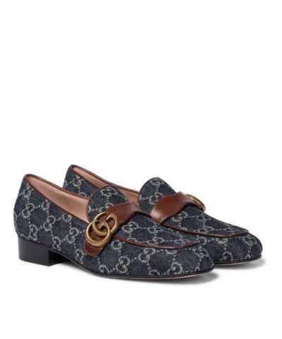 Gucci Marmont GG Medallion Denim Loafers 20248809 1