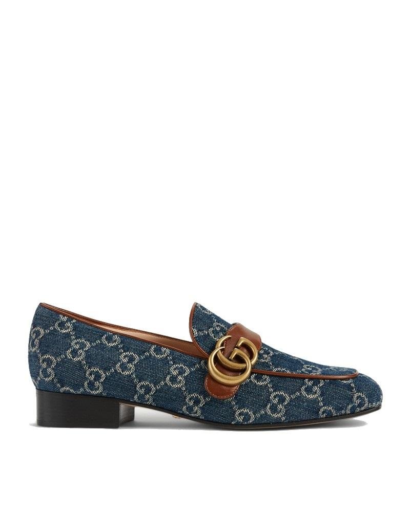 Gucci Marmont GG Medallion Denim Loafers-20248809