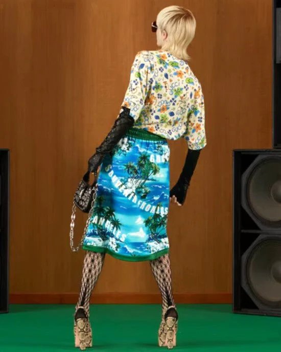Alternative view of Gucci Retro Flower Print Viscose Shirt
