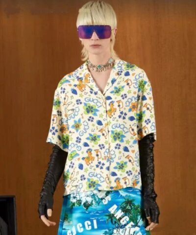 Gucci Retro Flower Print Viscose Shirt 20242419 2