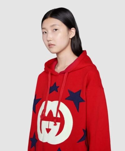 Gucci Star Embroidered Applique Double G Logo Hoodie 20251321 4