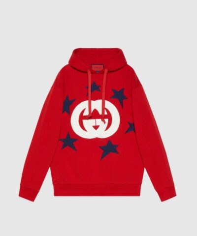 Gucci Star Embroidered Applique Double G Logo Hoodie-20251322