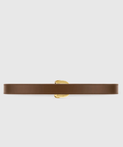 Gucci Thin Belt With Horsebit Buckle Brown 20255796 2