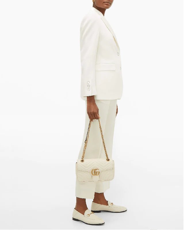 Alternative view of Gucci White Leather Horsebit Loafer