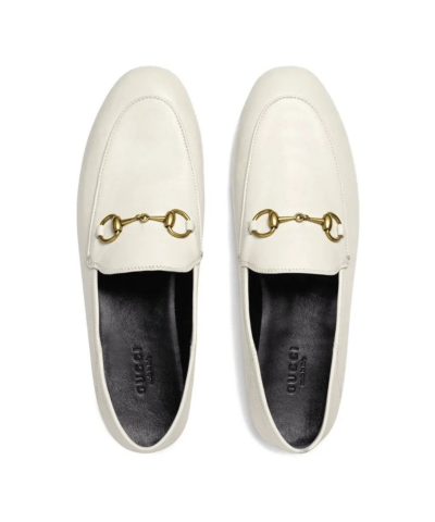 Gucci White Leather Horsebit Loafer - Image 4