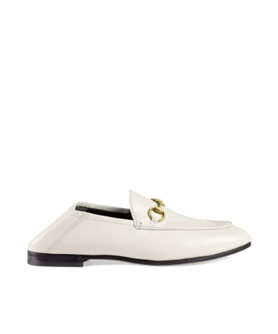 Gucci White Leather Horsebit Loafer - Image 5