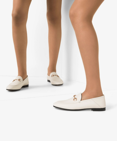 Gucci White Leather Horsebit Loafer - Image 6