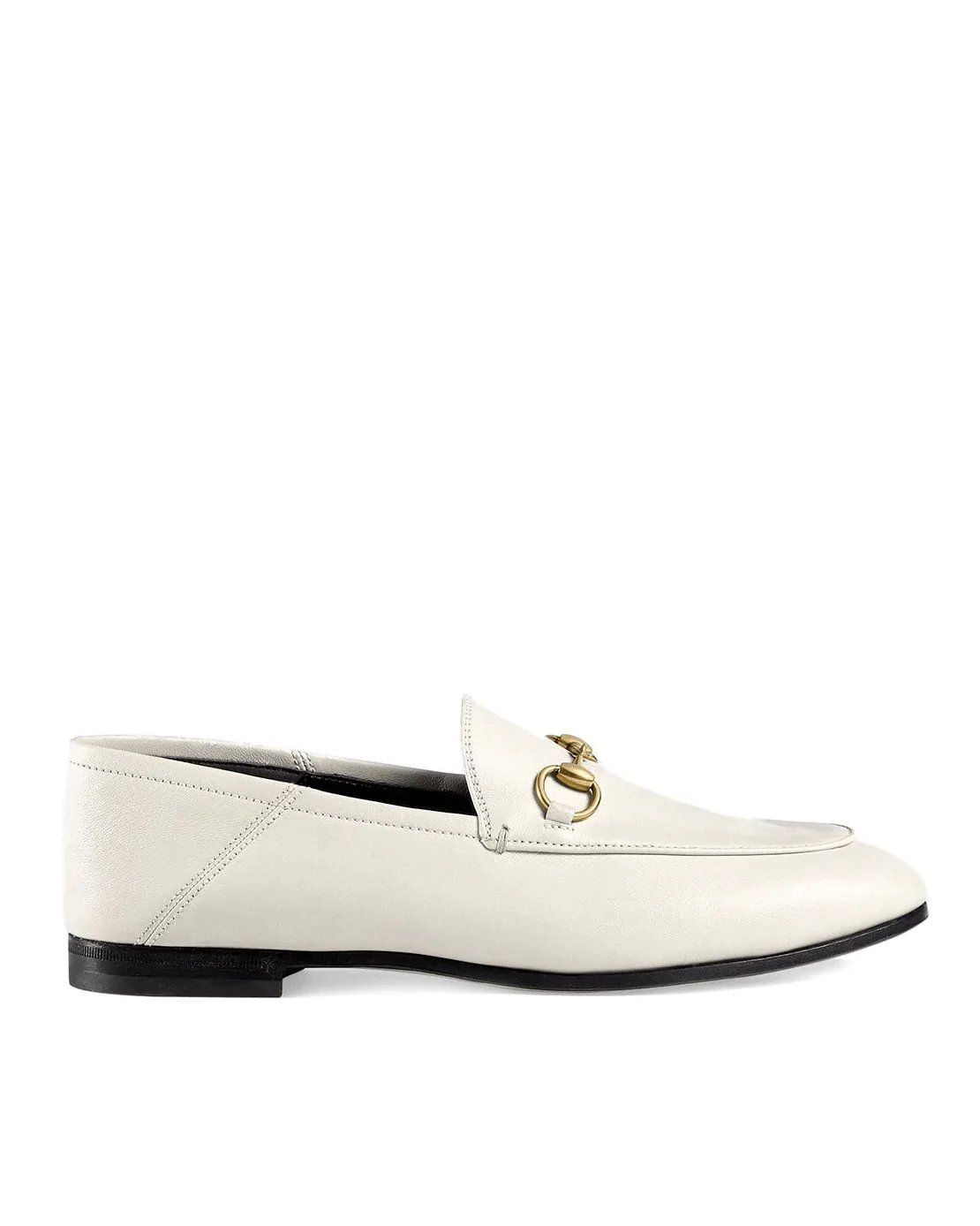 Gucci White Leather Horsebit Loafer-20248780
