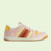 Pale pink suede