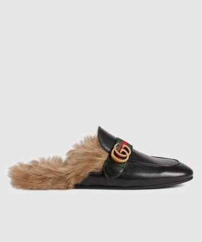 Gucci Women's Princetown Leather Slipper With Double G-20236451