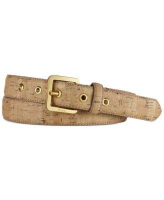 Lauren Ralph Lauren Cork Belt with Grommets Natural-20229581