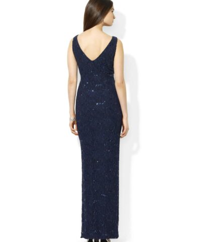 Lauren Ralph Lauren Sleeveless Sequined Lace Gown 20232434 1