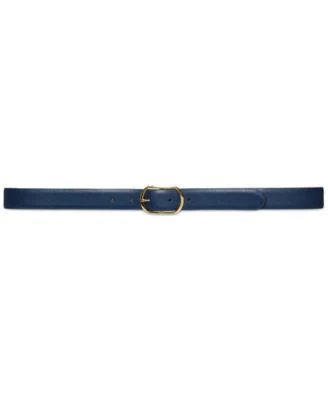 Lauren Ralph Lauren Whitby Leather Centerbar Belt Silver Mink-20229596