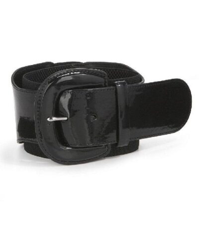 Lauren Ralph Lauren Wide Patent and Elastic Stretch Belt-20225827