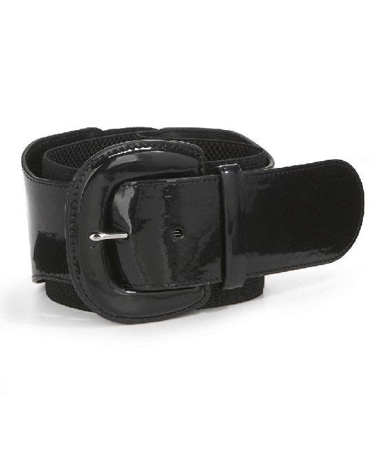 Lauren Ralph Lauren Wide Patent and Elastic Stretch Belt-20225827