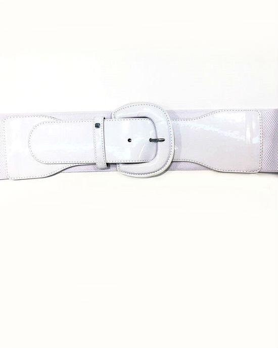 Alternative view of Lauren Ralph Lauren Wide Patent and Elastic Stretch Belt