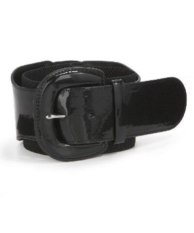 Lauren Ralph Lauren Wide Patent and Elastic Stretch Belt-20229572