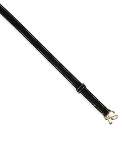 Loewe 1.5cm Black Leather Logo Plaque Belt 20252846 2