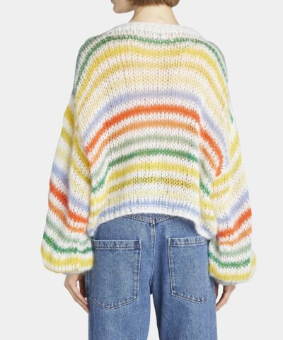 Loewe Anagram Embroidered Stripe Mohair Sweater 20237060 2