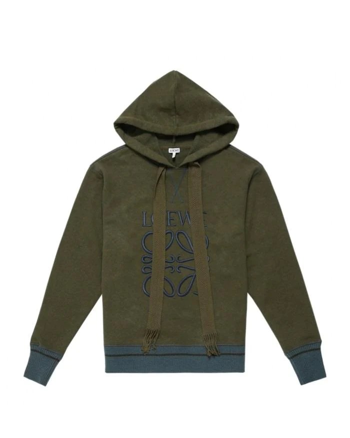 Alternative view of Loewe Anagram Logo-Embroidered Cotton Hoodie