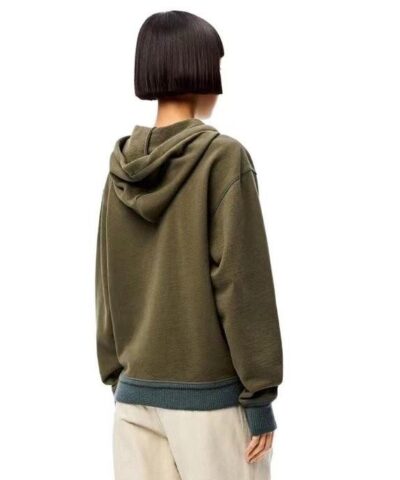 Loewe Anagram Logo Embroidered Cotton Hoodie 20249932 4