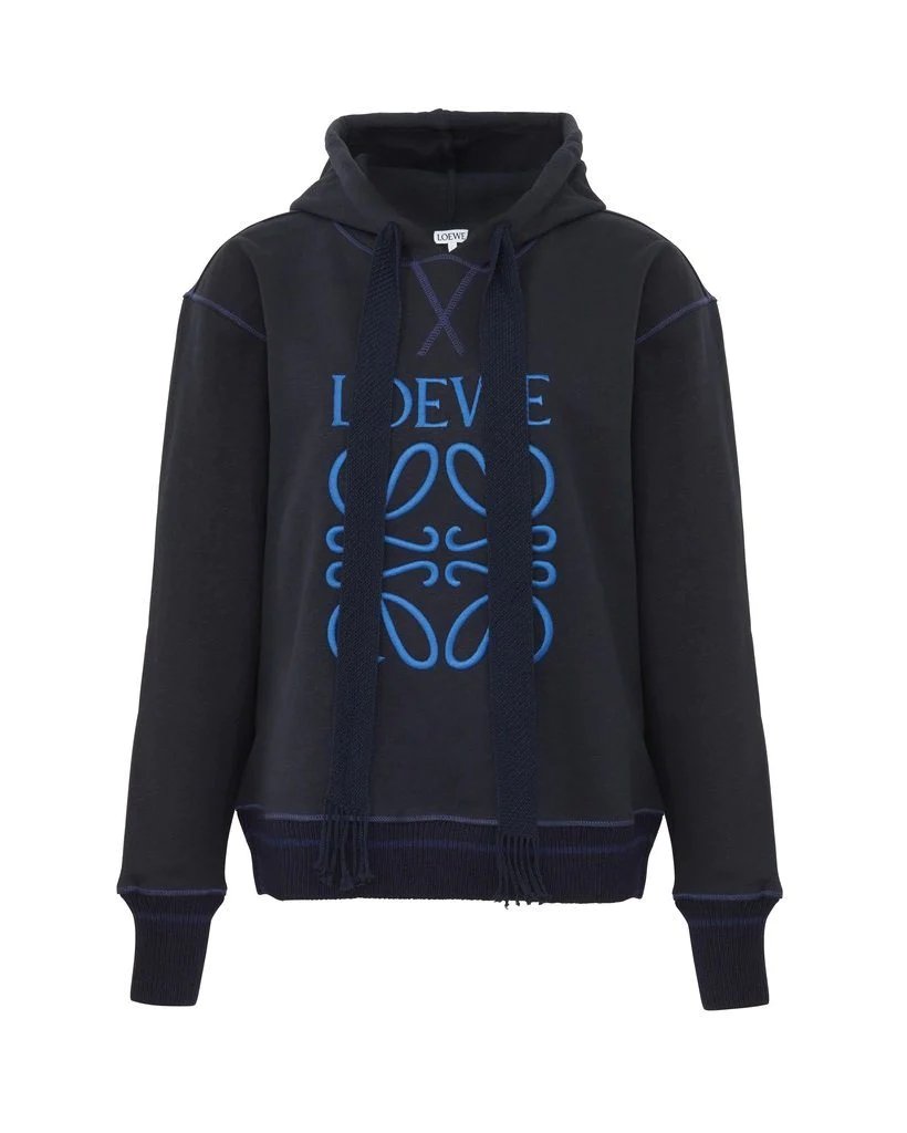Loewe Anagram Logo-Embroidered Cotton-Jersey Hoody-20249942