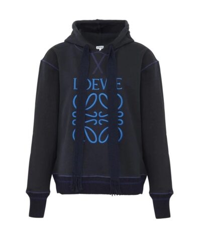 Loewe Anagram Logo-Embroidered Cotton-Jersey Hoody-20249946