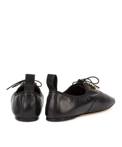Loewe Black Logo Leather Flats Black 20253200 2
