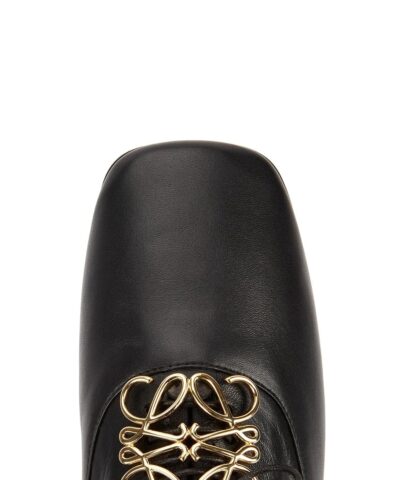 Loewe Black Logo Leather Flats Black 20253200 3