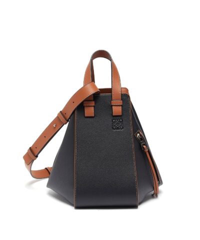 Loewe Hammock Small Leather Shoulder Bag In Black Brown 20252403 2